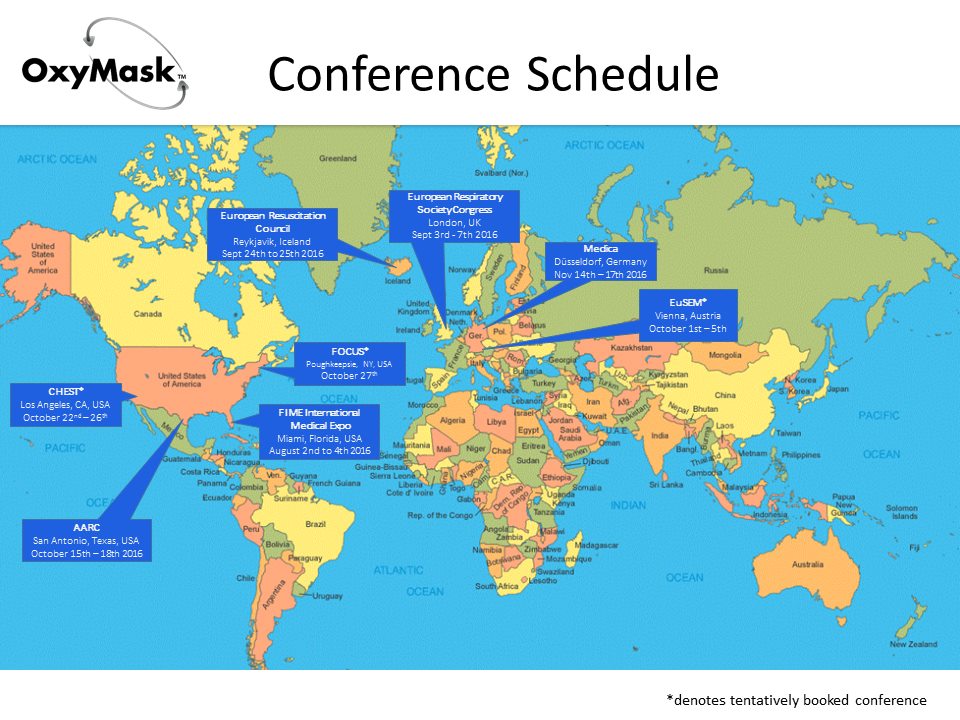 Conference Schedule for the rest of 2016